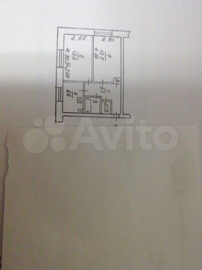 2-к. квартира, 42,2 м², 1/2 эт.