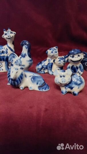 Гжель mini статуэтки