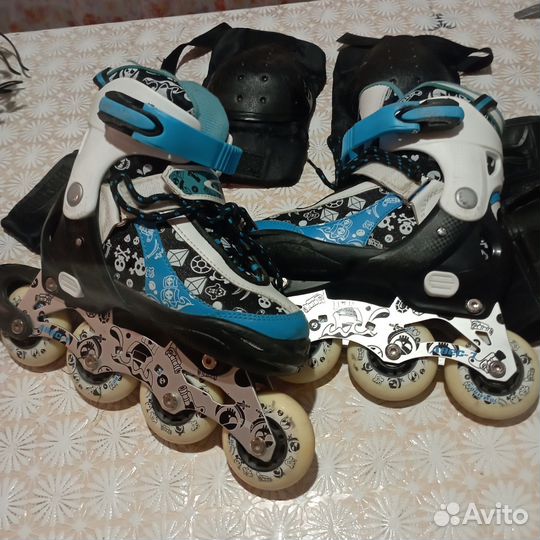 Роликовые коньки детские с защитой