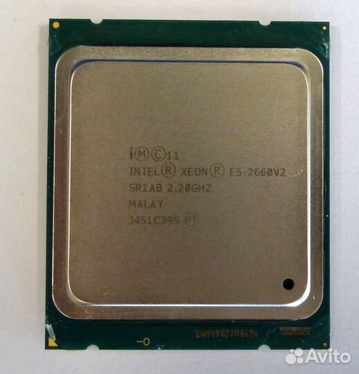 Intel Xeon e5-2660v2 10 core 2.2- 3.0GHz 25MB 95W