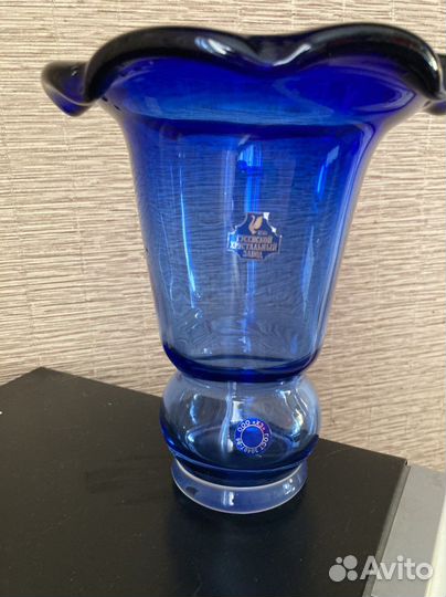 Гусь хрустальный ваза