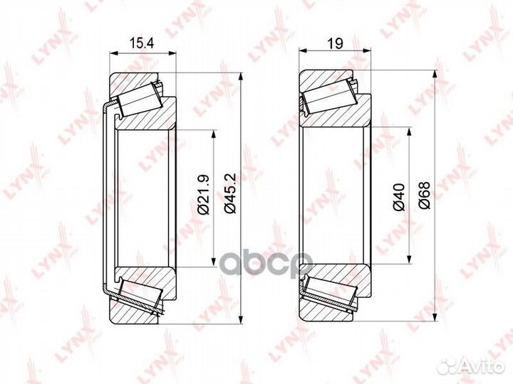 Подшипник ступичный к-т 2 шт. перед лев WB1