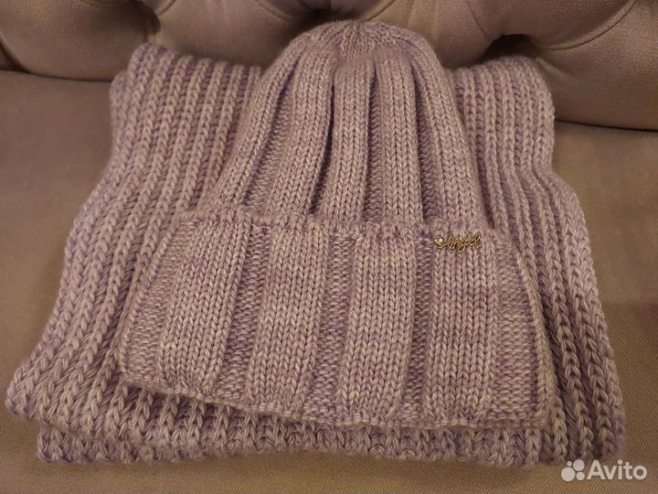 Комплект шапка и снуд женский