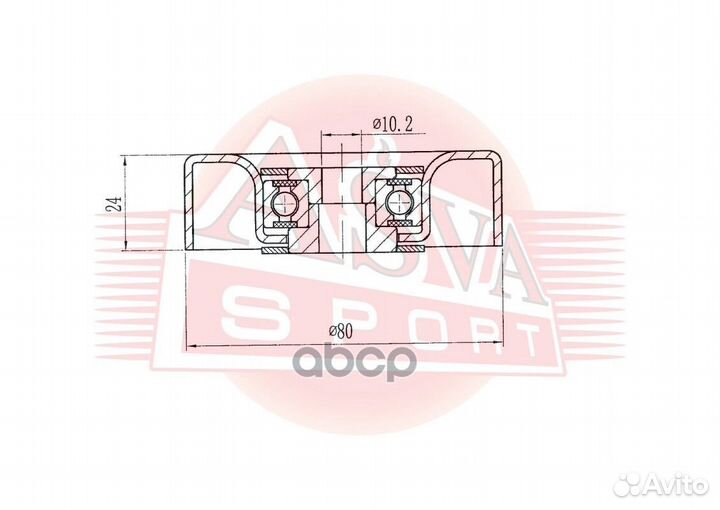 Ролик натяжной mtbp-001 asva