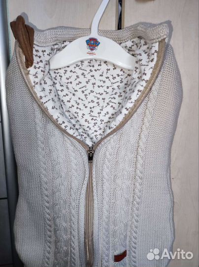 Спальный мешок для новорожденного/кокон, вязаный