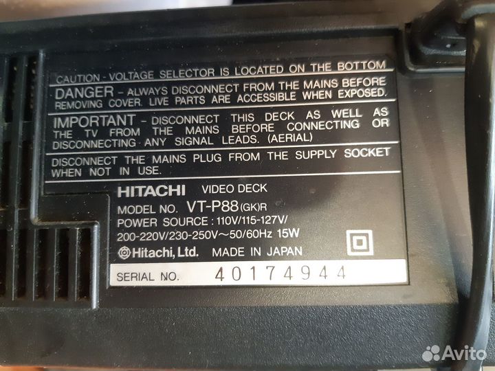 Видеомагнитофоны: Hitachi, Daewoo, (плеер пишущий)