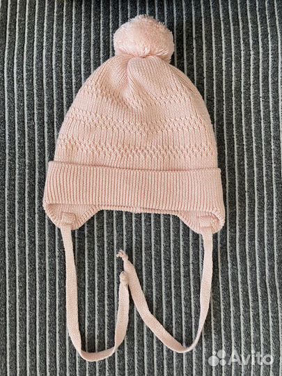 Шапка для девочки и варежки на теплую весну