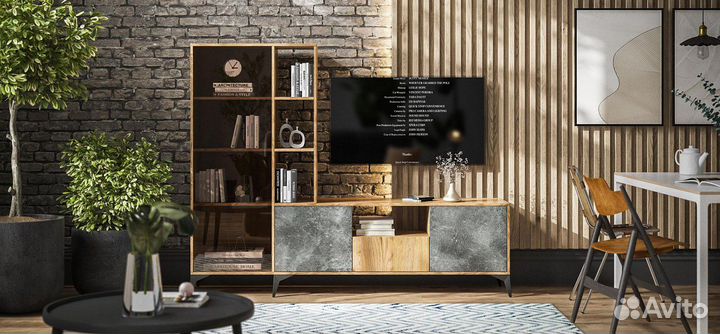 Стенка в гостиную лофт