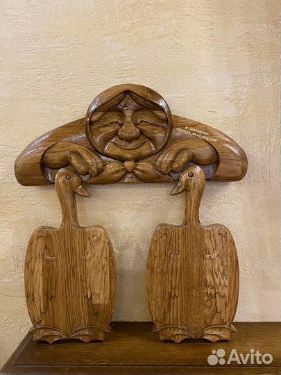 Деревянные доски, посуда