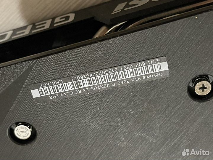 Видкокарта RTX 3060TI Ventus 2X 8G