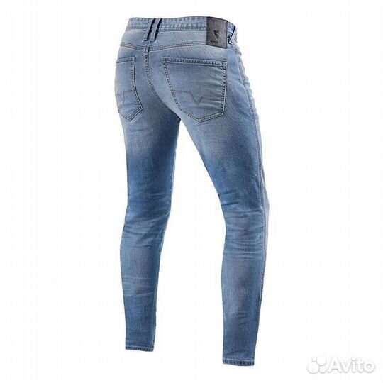 Rev'it Piston 2 Sk Short Jeans Light Blue Синий