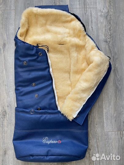 Зимний конверт в коляску на овчине