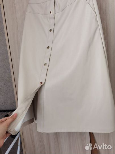 Юбка из эко кожи