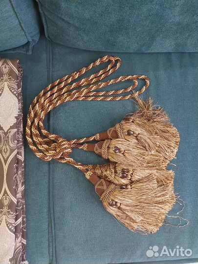 Шторы портьеры бу-2 шт, длина 265см ширина 237см