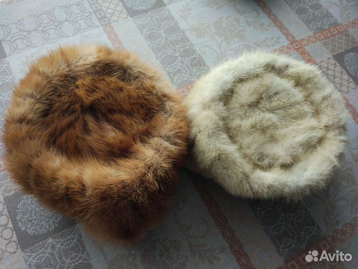 Шапки из кусочков норки