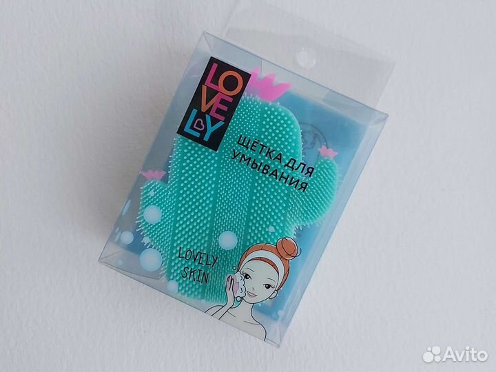 Щетка для умывания лица кактус Lovely Skin