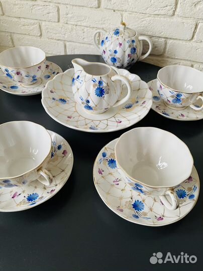 Сервиз чайный «Золотая сетка» лфз СССР