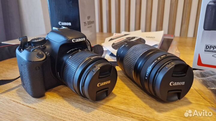 Фотоаппарат canon eos 600d + два объектива