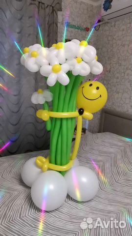 Воздушный человечек с ромашками