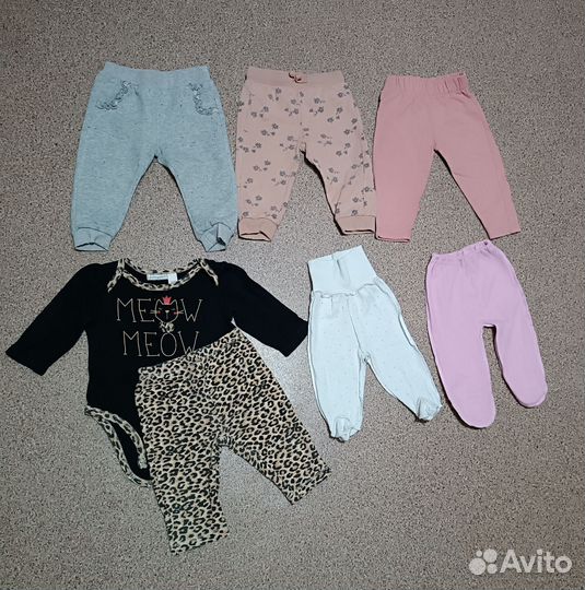 Одежда пакетом для девочки 56-74