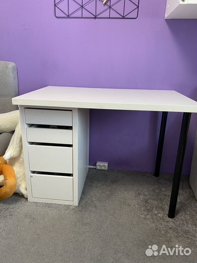 Письменный стол IKEA linnmon с тумбой
