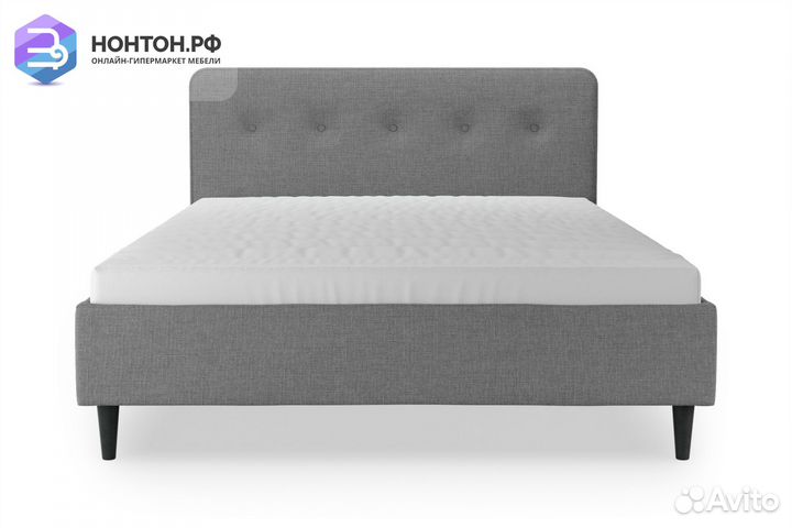 Кровать Милена светло-серая