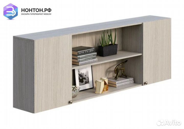 Полка навесная Мийа-3А ясень шимо светлый