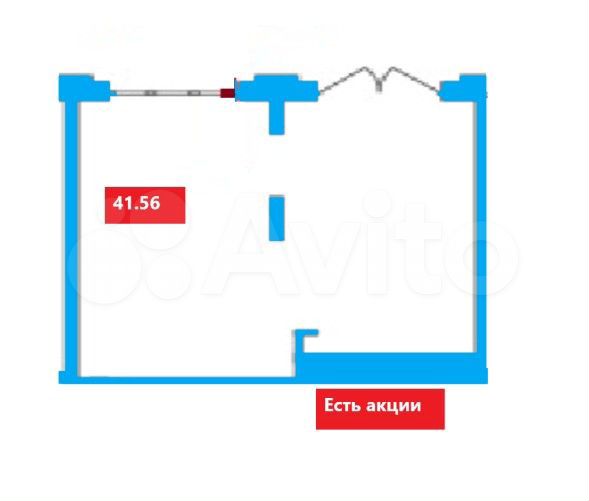 Свободного назначения, 41.56 м²