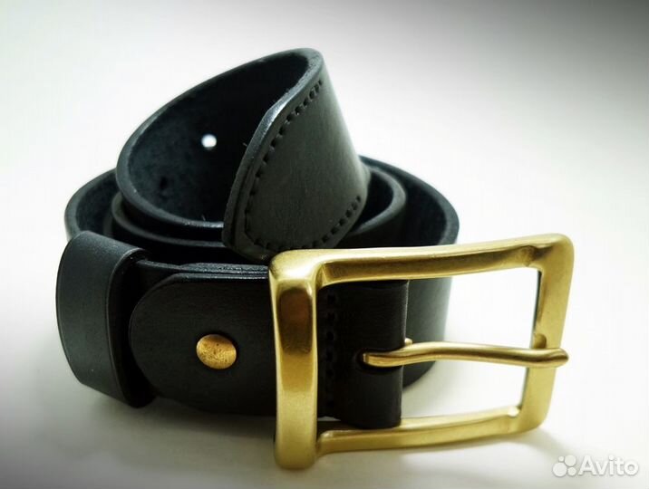 Мужской кожаный ремень ручной работы
