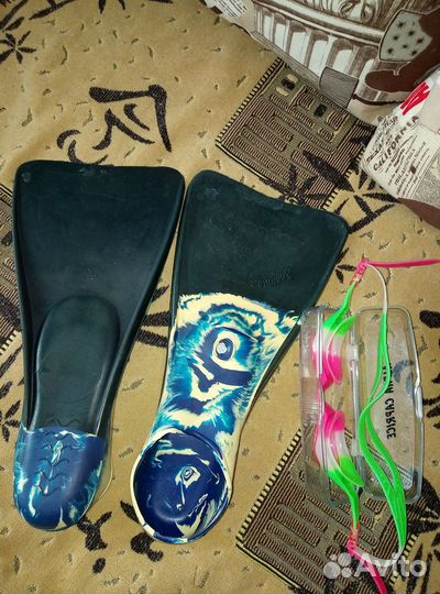 Продам ласты и очки для плавания