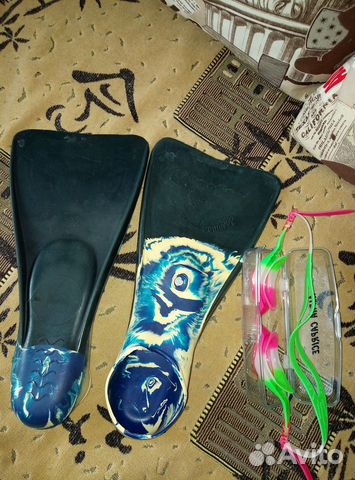 Продам ласты и очки для плавания