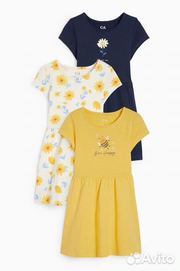 Платье для девочки 3 шт C&A Германия
