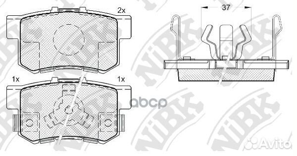 Колодки тормозные дисковые задние NiBK PN8807 Я