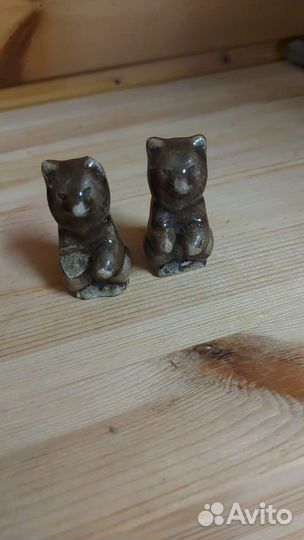 Винтаж фарфоровая СССР статуэтка мини медвежонок