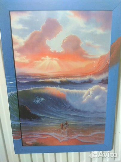 Картина в морских пастельных тонах