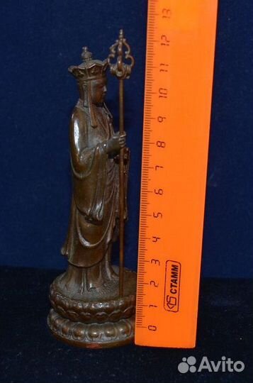 Статуэтка бронза патинированная буддийский монах