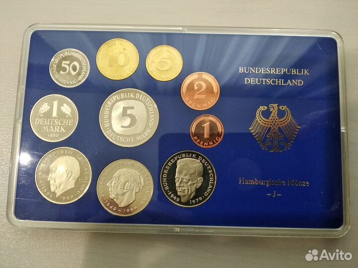 Официальный набор монет фрг 1986 год