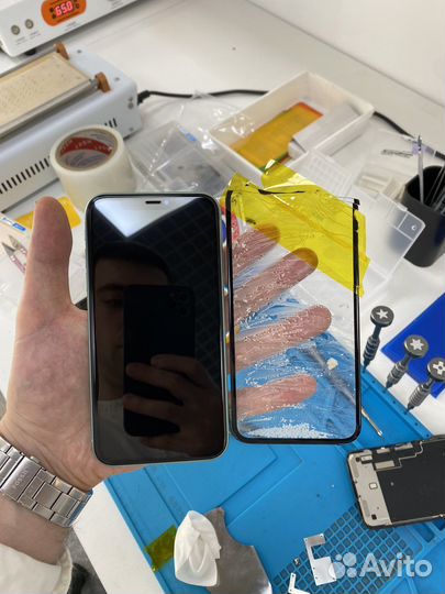 Переклейка стекла, замена дисплея, iPhone Samsung