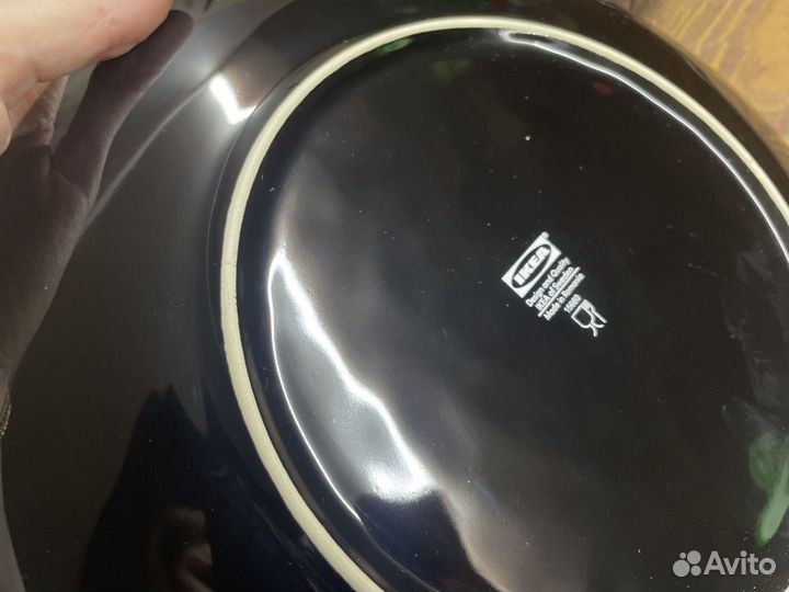 Посуда тарелки IKEA икея черные 28 см