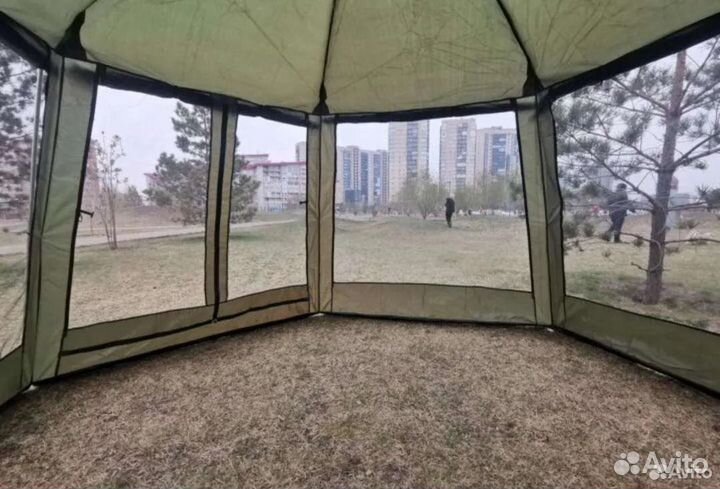 Шатер водостойкий с юбкой, металл, 430x430x230 см