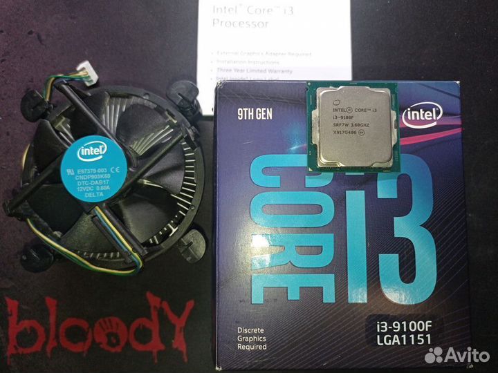 Процессор intel core i3-9100F