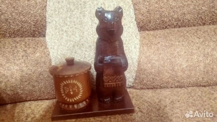 Из дуба Коллекцирнный Медведь сувенирный