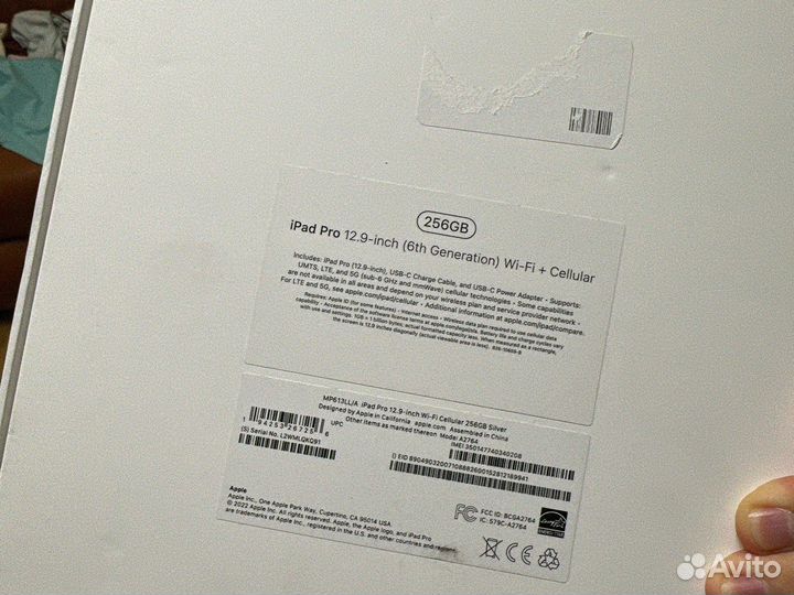 iPad pro 12.9 m2 256g silver + sim