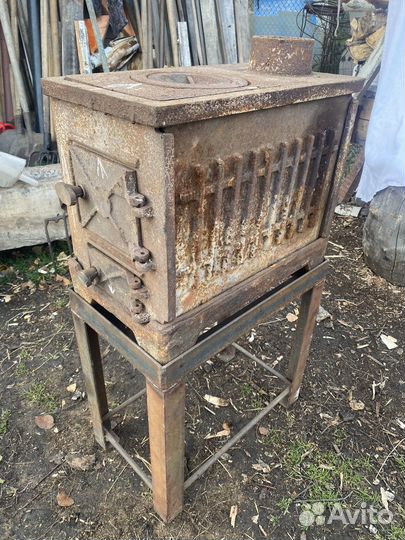 Печь буржуйка, разборная, чугунная