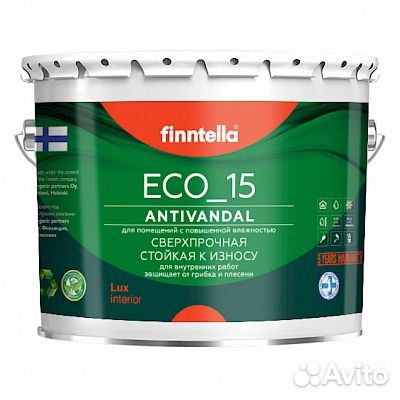 Сверхпрочная акриловая краска Finntella Eco 15