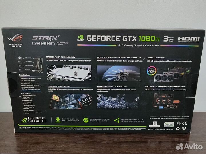 Asus GTX 1080 Ti 11 Gb