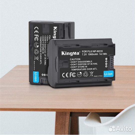 2 аккумулятора Fuji NP-W235 +зарядка Kingma