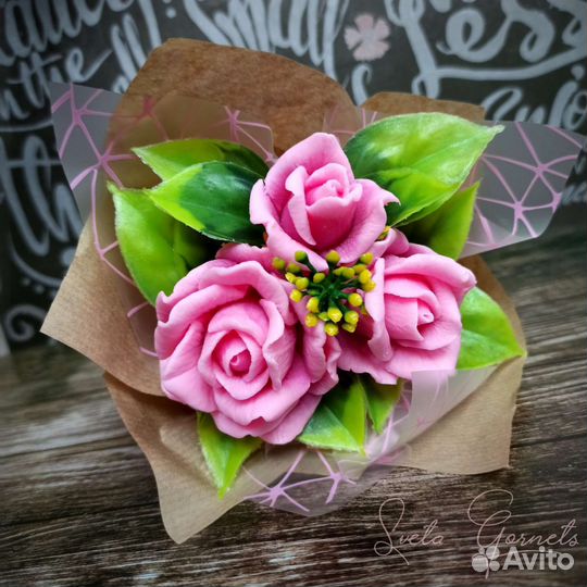 Букетики из мыла