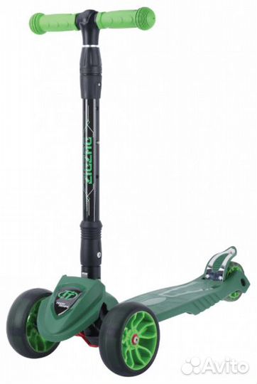 Самокат перед. 2-кол. тт ZIG ZAG, green