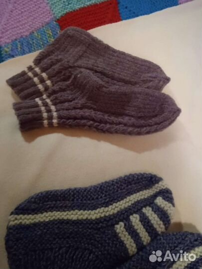 Шерстяные носки варежки